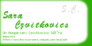 sara czvitkovics business card